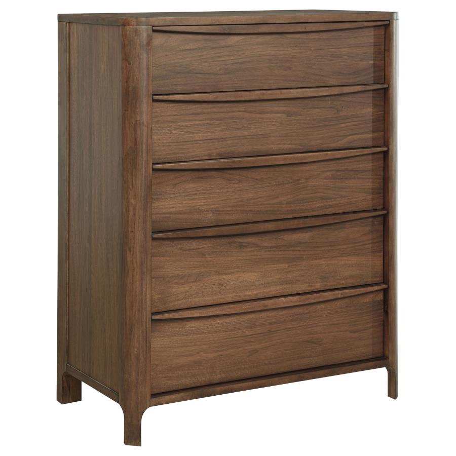 (image for) Maderia 5-drawer Chest of Drawers Walnut