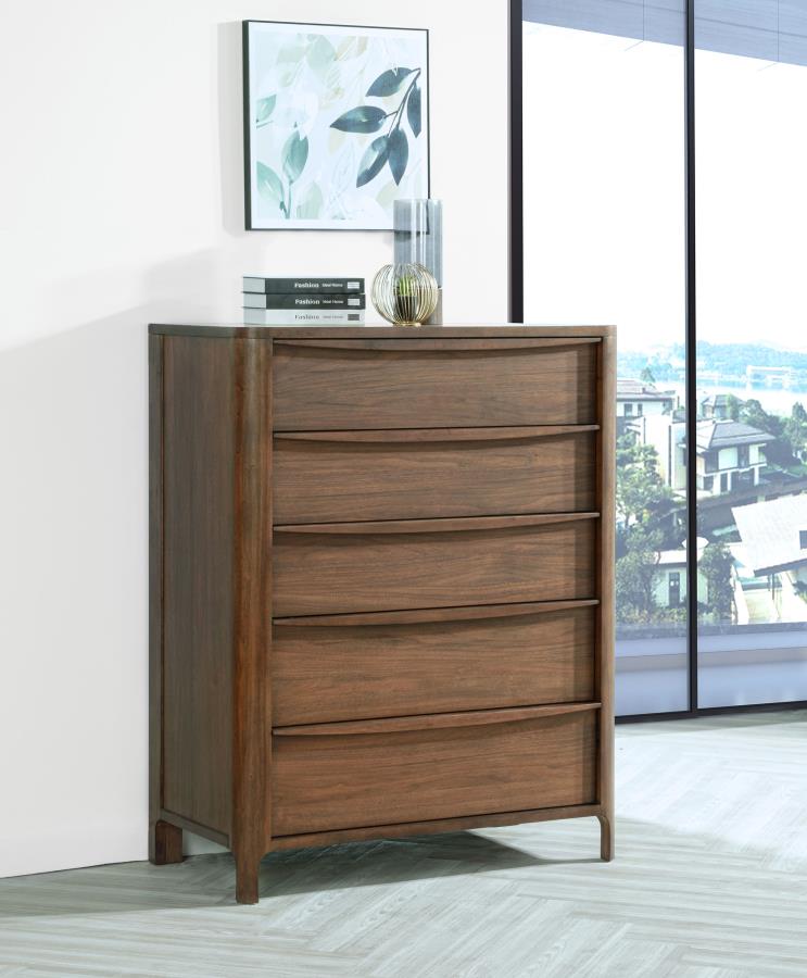 (image for) Maderia 5-drawer Chest of Drawers Walnut