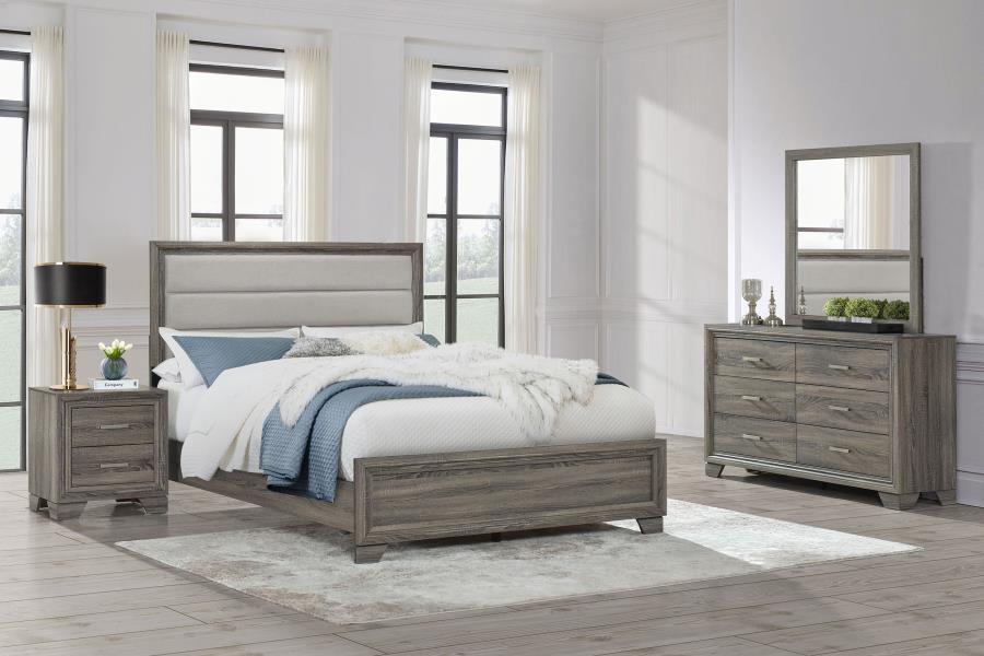 (image for) Wright 4-piece Queen Bedroom Set Brown Oak - Click Image to Close