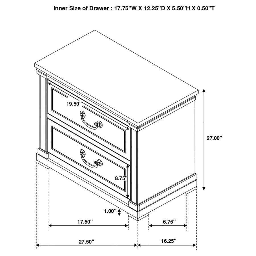 (image for) Hillcrest 4-piece California King Bedroom Set White