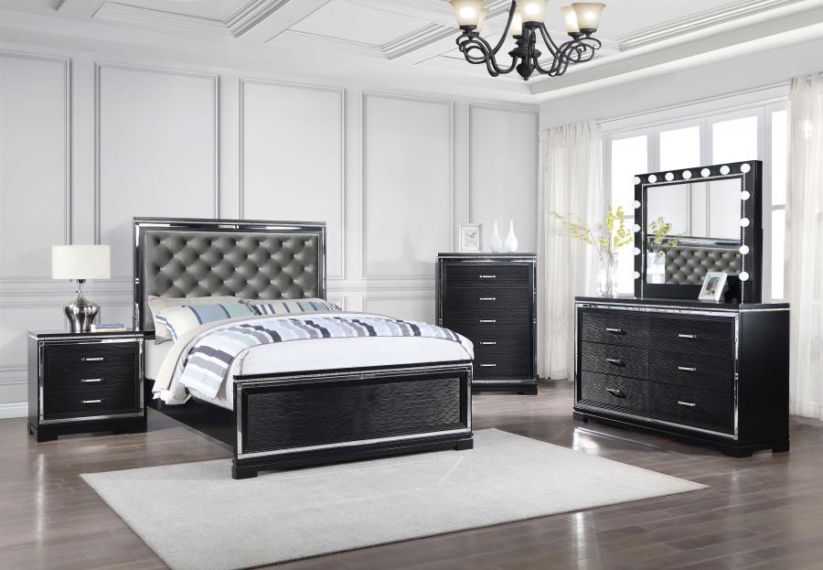 (image for) Cappola 5-piece California King Bedroom Set Black - Click Image to Close