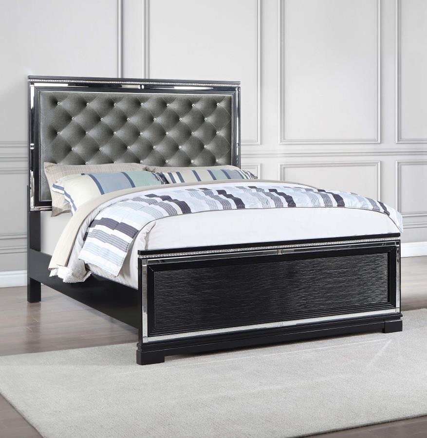 (image for) Cappola Wood California King Panel Bed Black