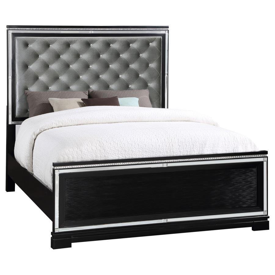 (image for) Cappola Wood California King Panel Bed Black