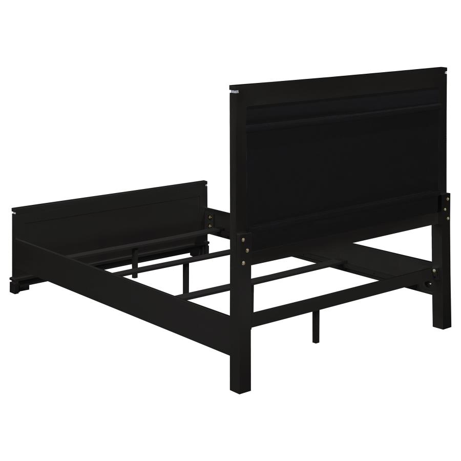 (image for) Cappola Wood California King Panel Bed Black