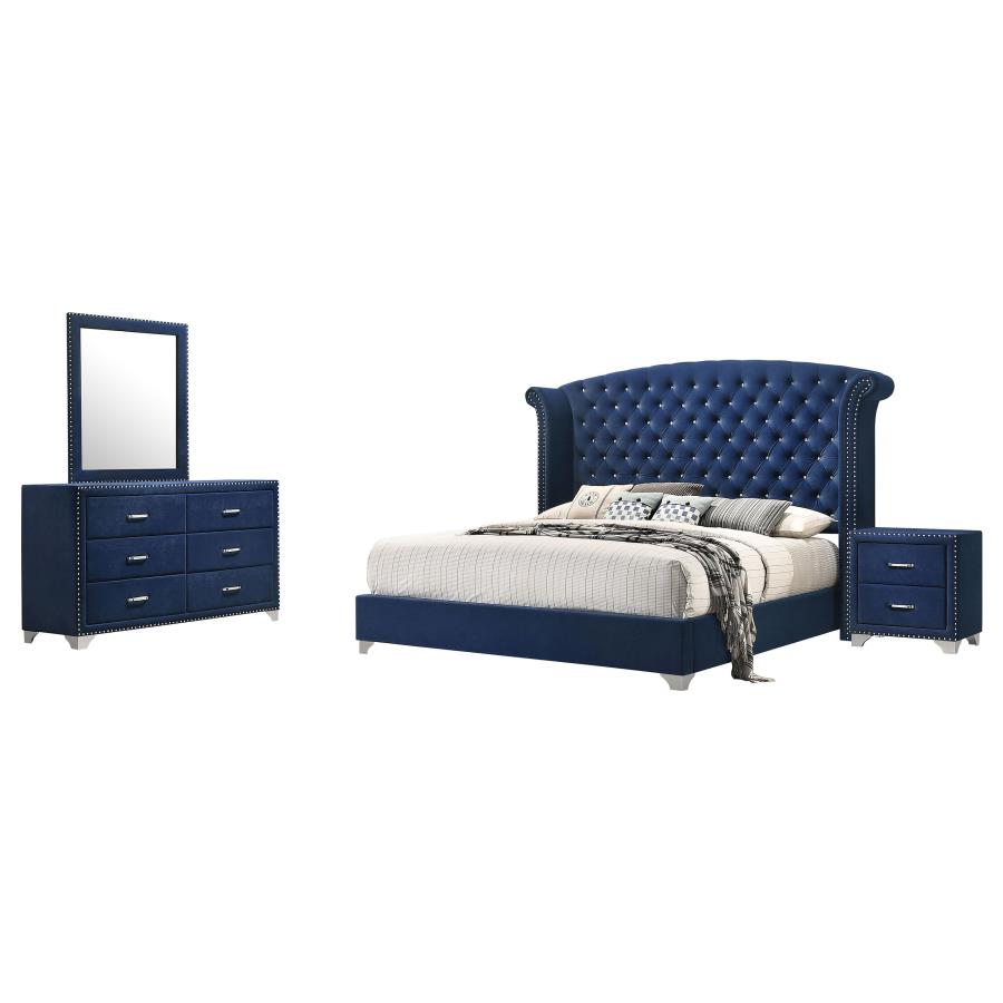 (image for) Melody 4-piece California King Bedroom Set Pacific Blue