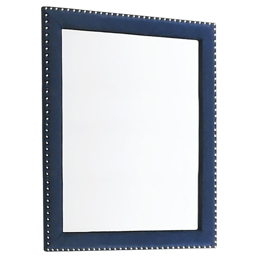 (image for) Melody Upholstered Dresser Mirror Pacific Blue - Click Image to Close