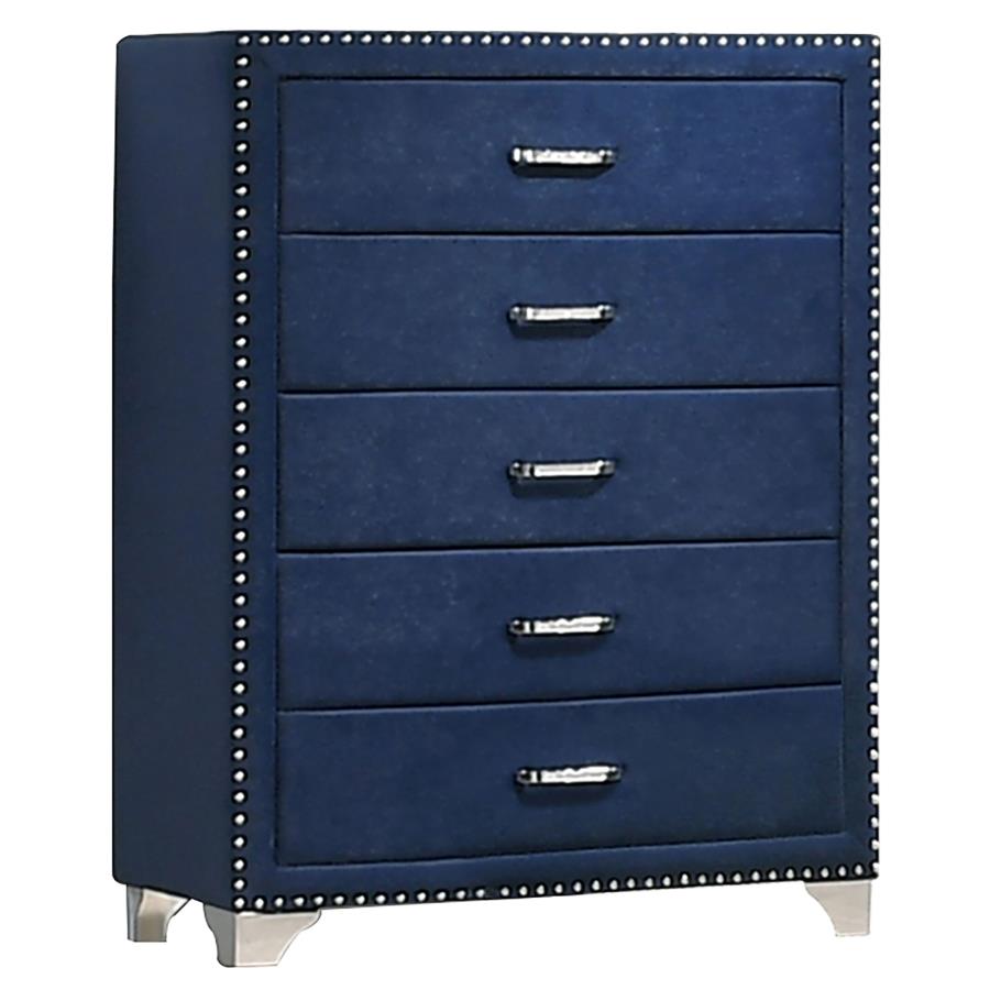 (image for) Melody 5-drawer Bedroom Chest Pacific Blue - Click Image to Close