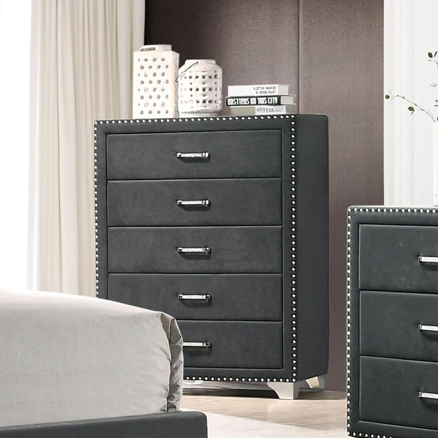 (image for) Melody 5-drawer Bedroom Chest Grey