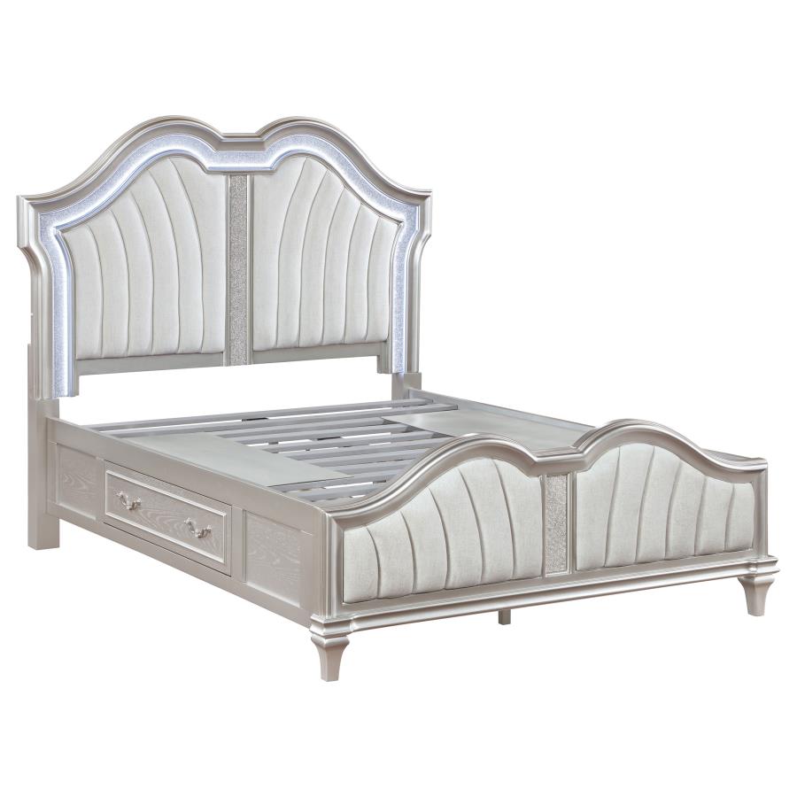 (image for) Evangeline 5-piece Eastern King Bedroom Set Silver Oak