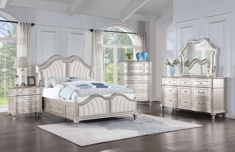 (image for) Evangeline 5-piece California King Bedroom Set Silver Oak