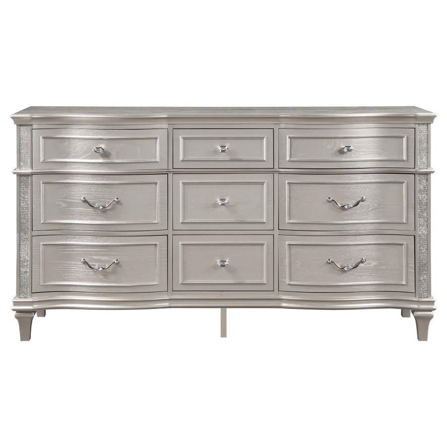 (image for) Evangeline 9-drawer Dresser Silver Oak