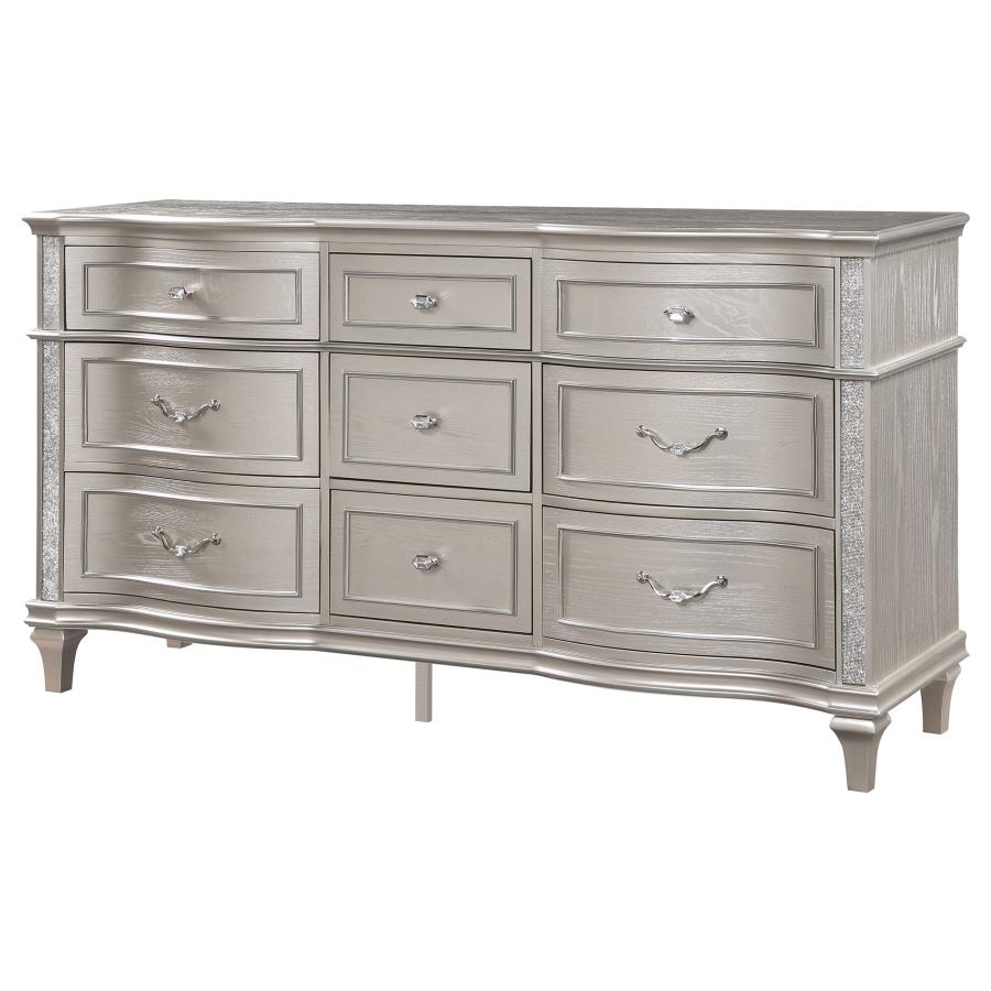 (image for) Evangeline 9-drawer Dresser Silver Oak