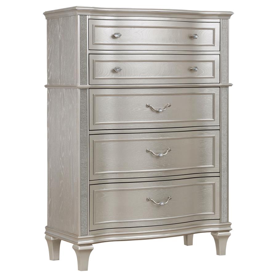 (image for) Evangeline 6-drawer Bedroom Chest Silver Oak - Click Image to Close