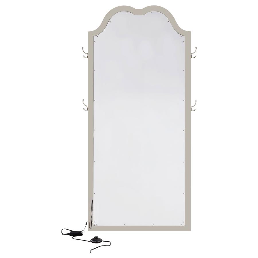 (image for) Evangeline Full Length LED Light Floor Mirror Silver Oak