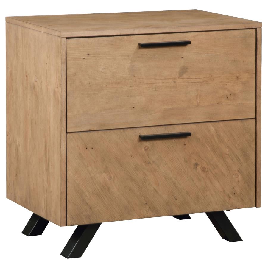 (image for) Taylor 2-drawer Nightstand Light Honey Brown - Click Image to Close