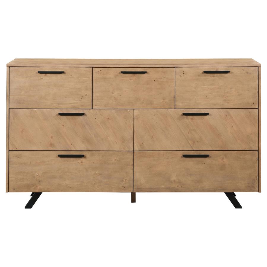 (image for) Taylor 7-drawer Dresser Light Honey Brown