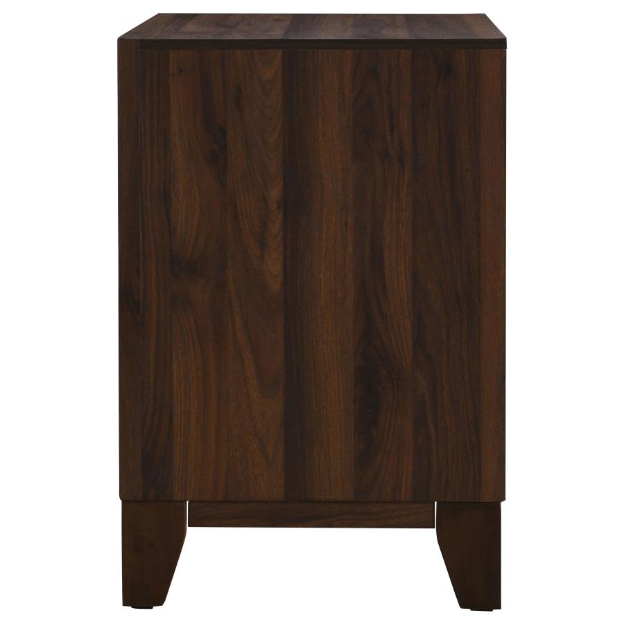 (image for) Welsley 2-drawer Nightstand Bedside Table Walnut