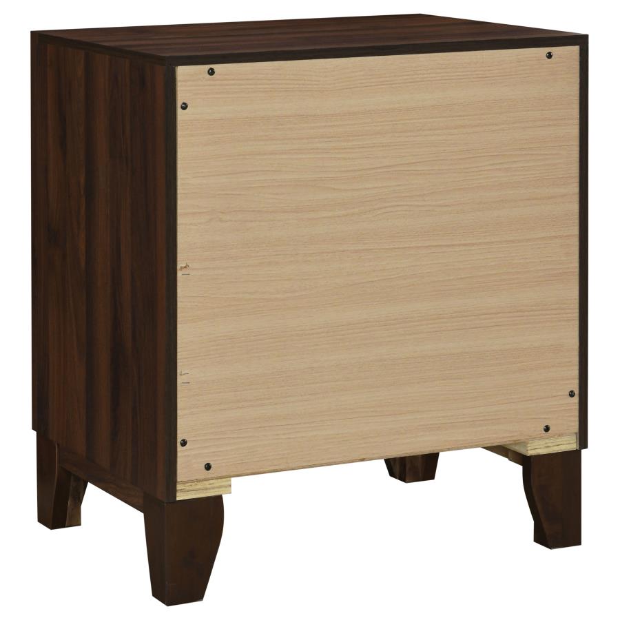 (image for) Welsley 2-drawer Nightstand Bedside Table Walnut