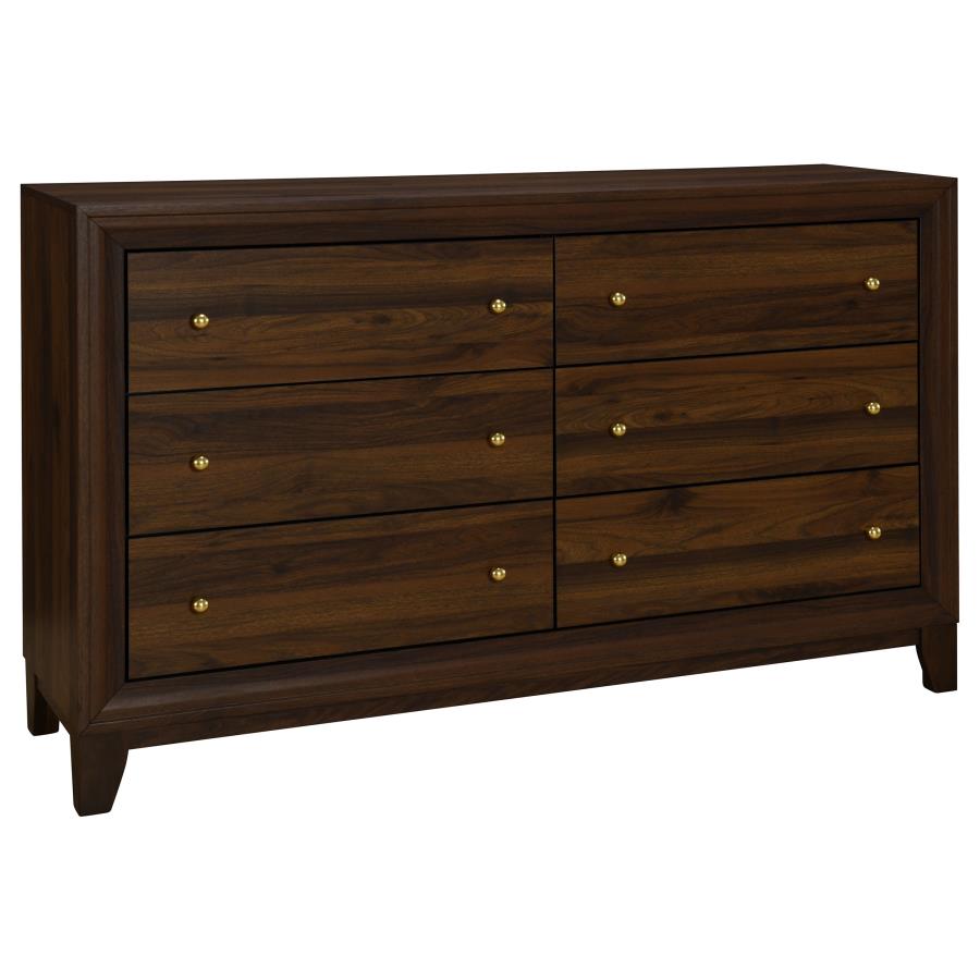 (image for) Welsley 6-drawer Dresser Cabinet Walnut