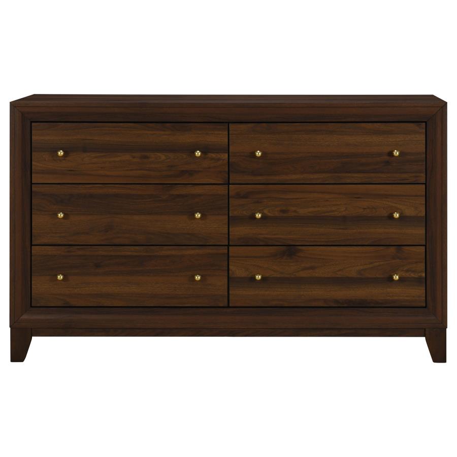 (image for) Welsley 6-drawer Dresser Cabinet Walnut