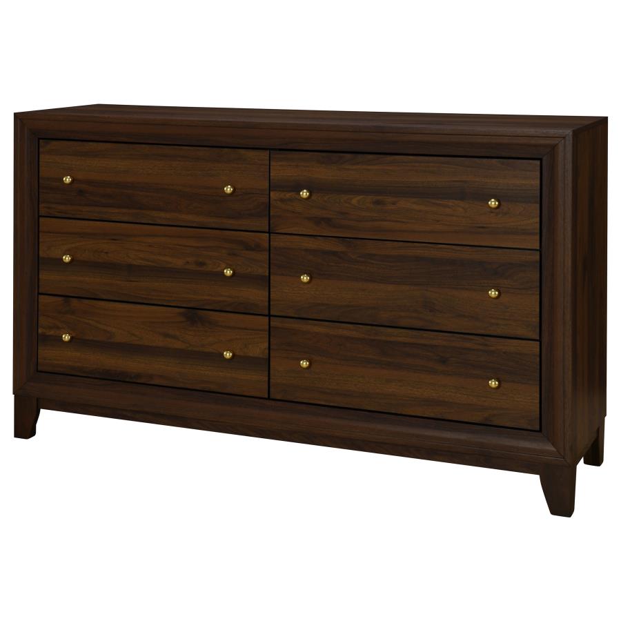 (image for) Welsley 6-drawer Dresser Cabinet Walnut