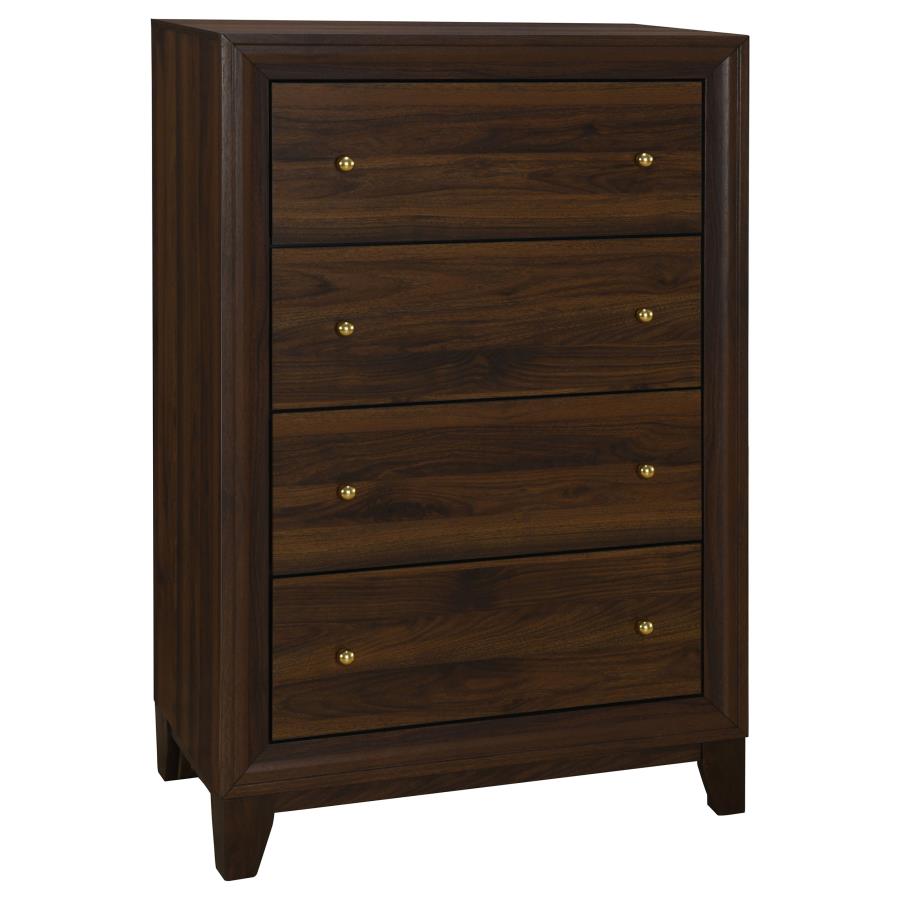 (image for) Welsley 4-drawer Chest of Drawers Walnut - Click Image to Close