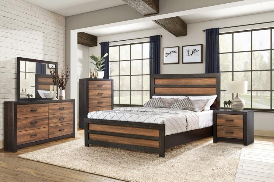 (image for) Dewcrest Queen Panel Bed Caramel and Licorice