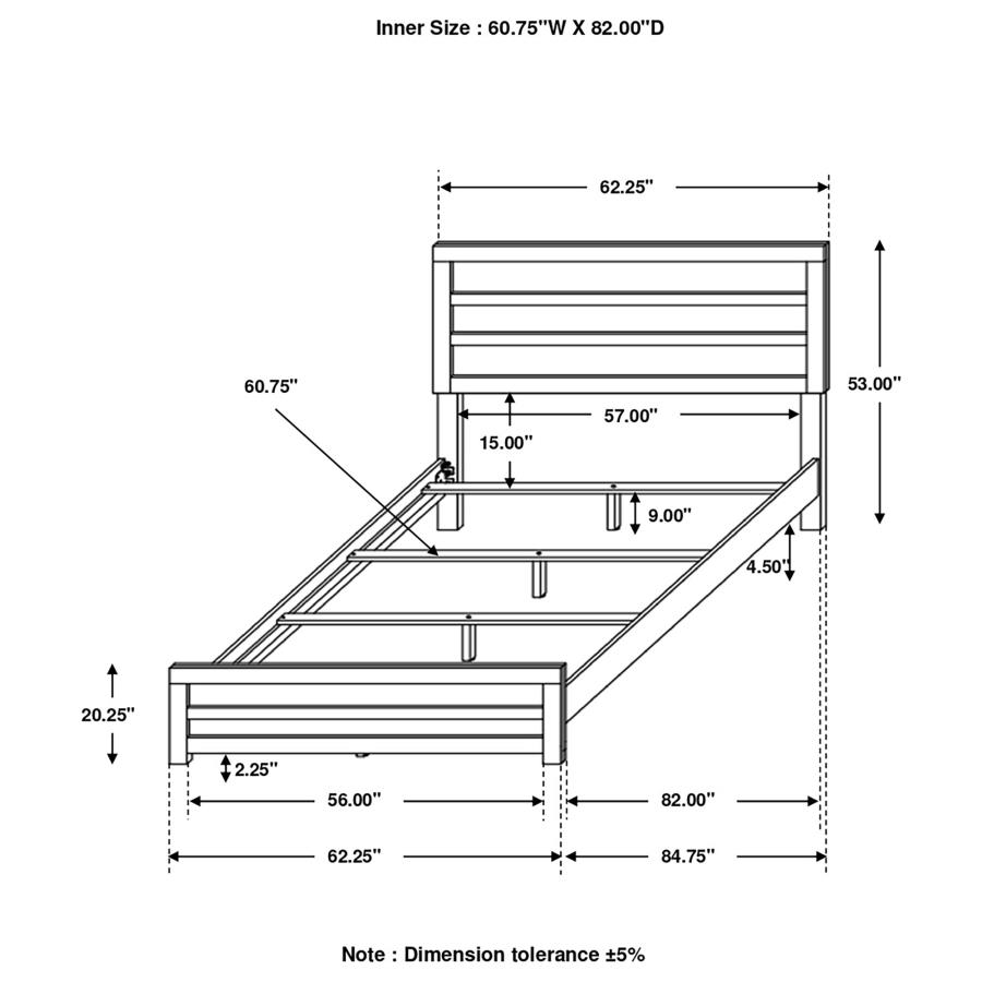 (image for) Dewcrest Queen Panel Bed Caramel and Licorice