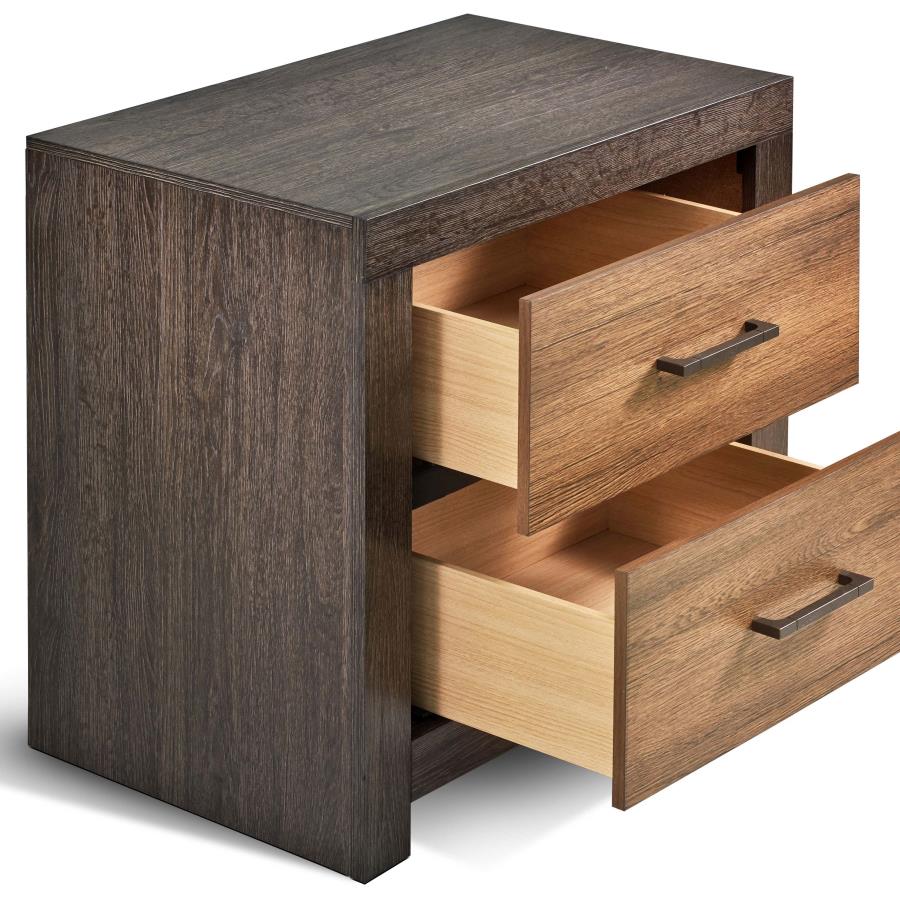 (image for) Dewcrest 2-drawer Nightstand Caramel and Licorice