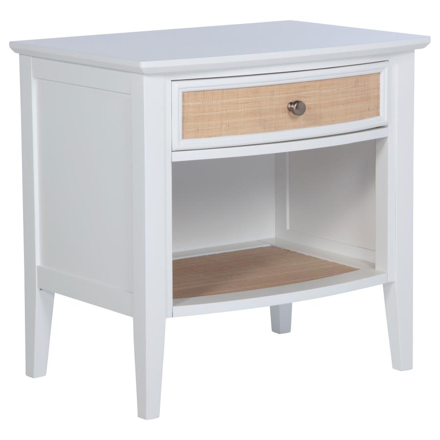 (image for) Bexhill 1-drawer Nightstand Bedside Table White