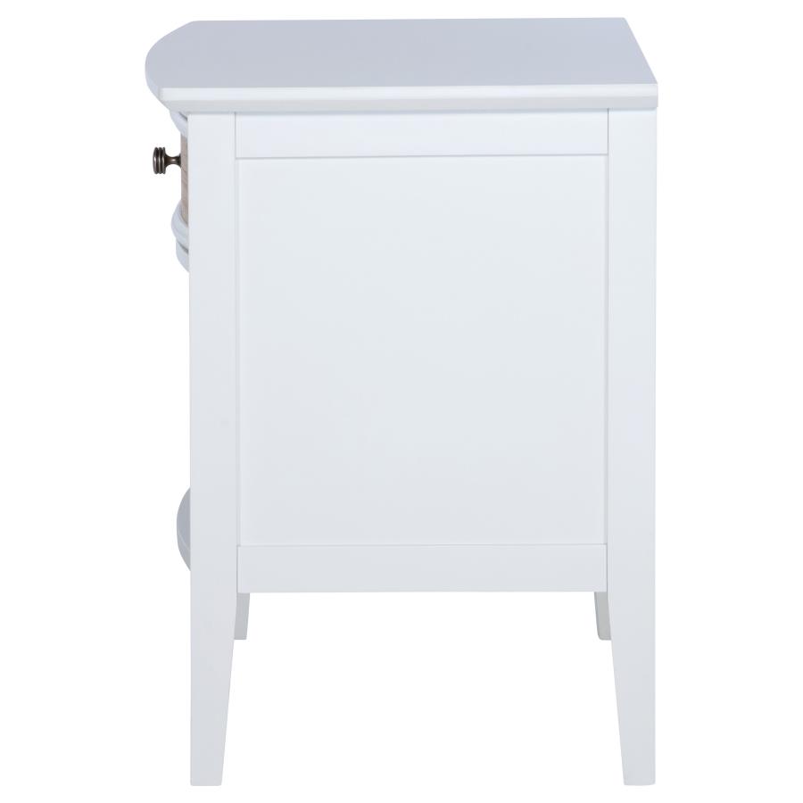 (image for) Bexhill 1-drawer Nightstand Bedside Table White