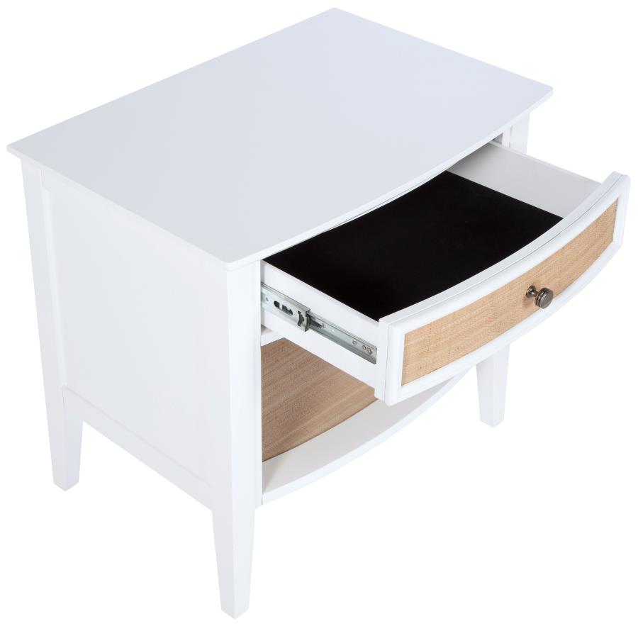 (image for) Bexhill 1-drawer Nightstand Bedside Table White