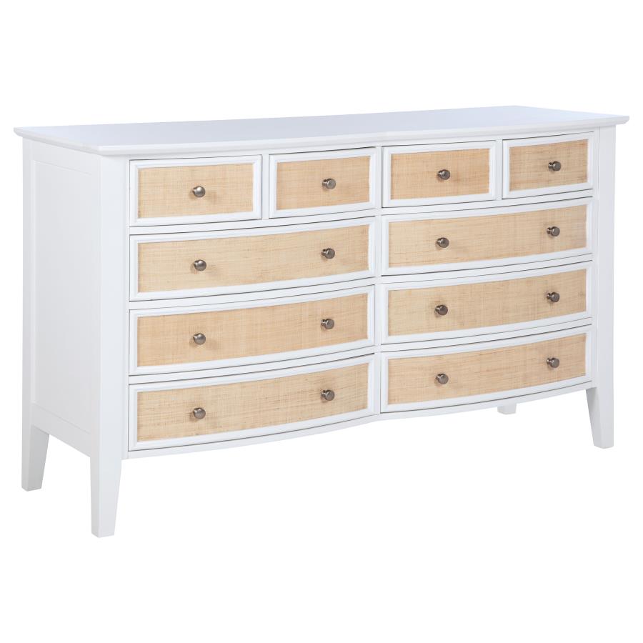 (image for) Bexhill 10-drawer Dresser Cabinet White - Click Image to Close