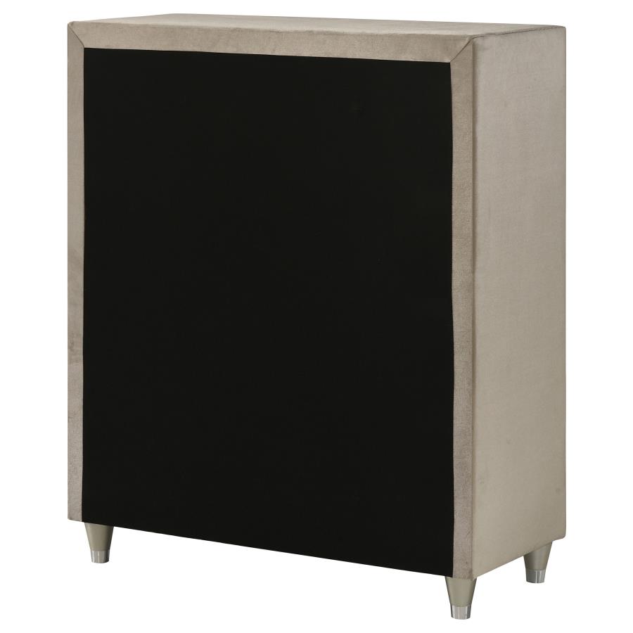 Antonella 5-drawer Bedroom Chest Ivory and Camel