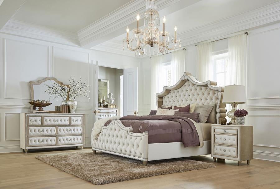 Modal Additional Images for Antonella 5-drawer Bedroom Chest Ivory and Camel