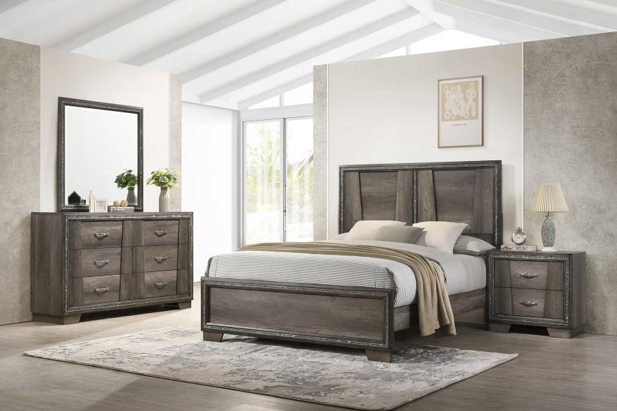 (image for) Janine 4-piece Eastern King Bedroom Set Grey - Click Image to Close