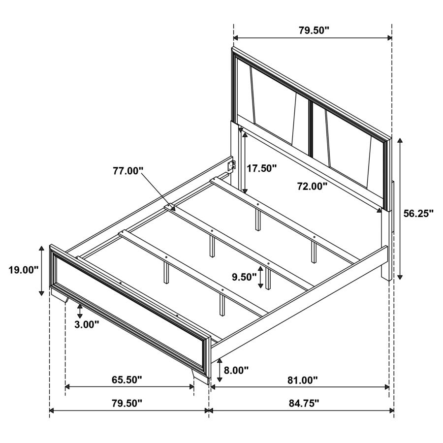 (image for) Janine 5-piece Eastern King Bedroom Set Grey