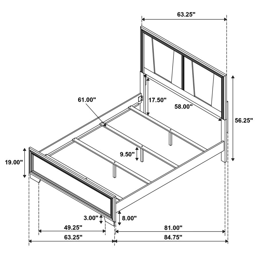 (image for) Janine 4-piece Queen Bedroom Set Grey