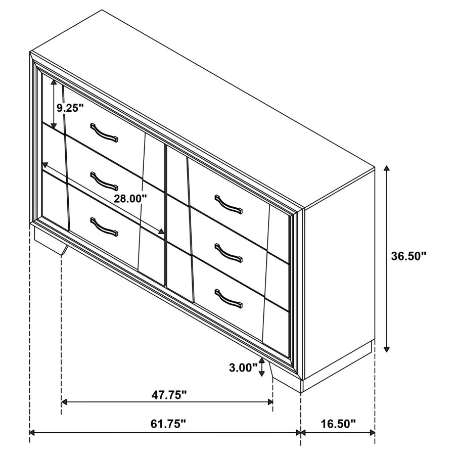 (image for) Janine 4-piece Queen Bedroom Set Grey