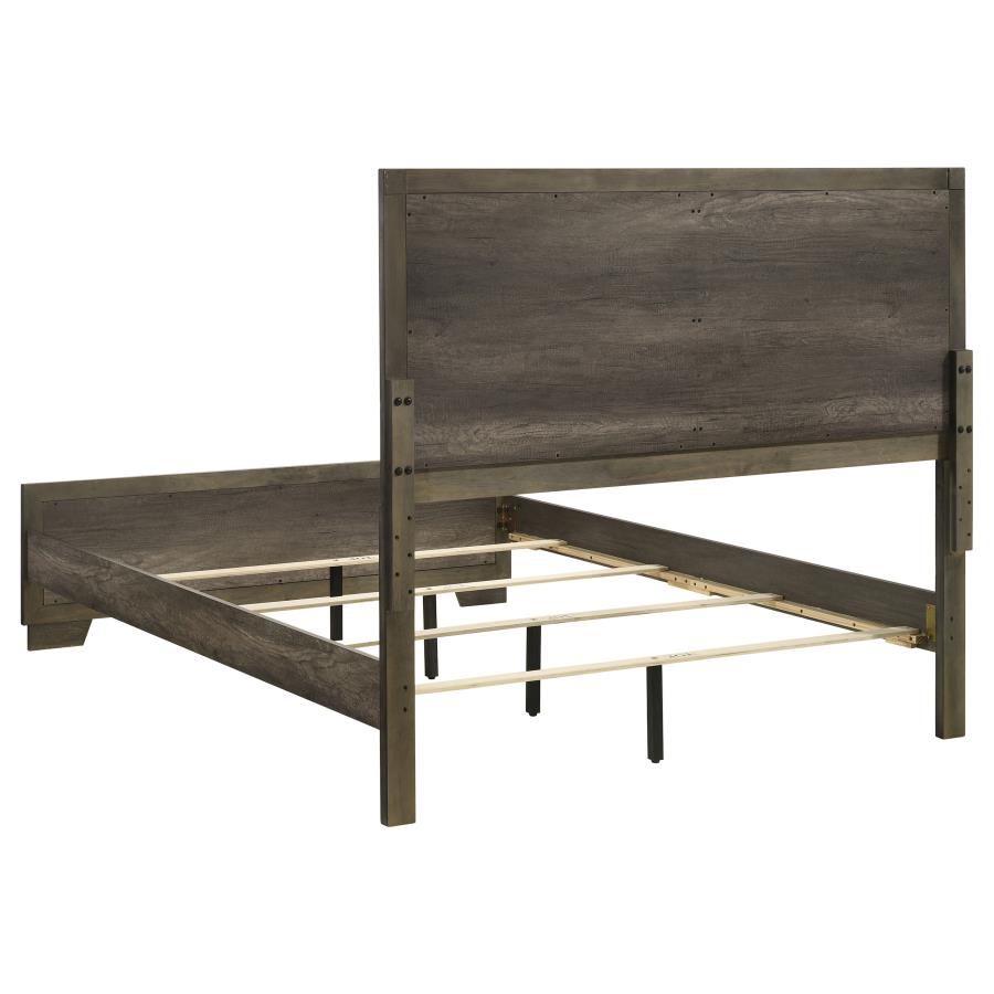 (image for) Janine Wood Queen Panel Bed Grey