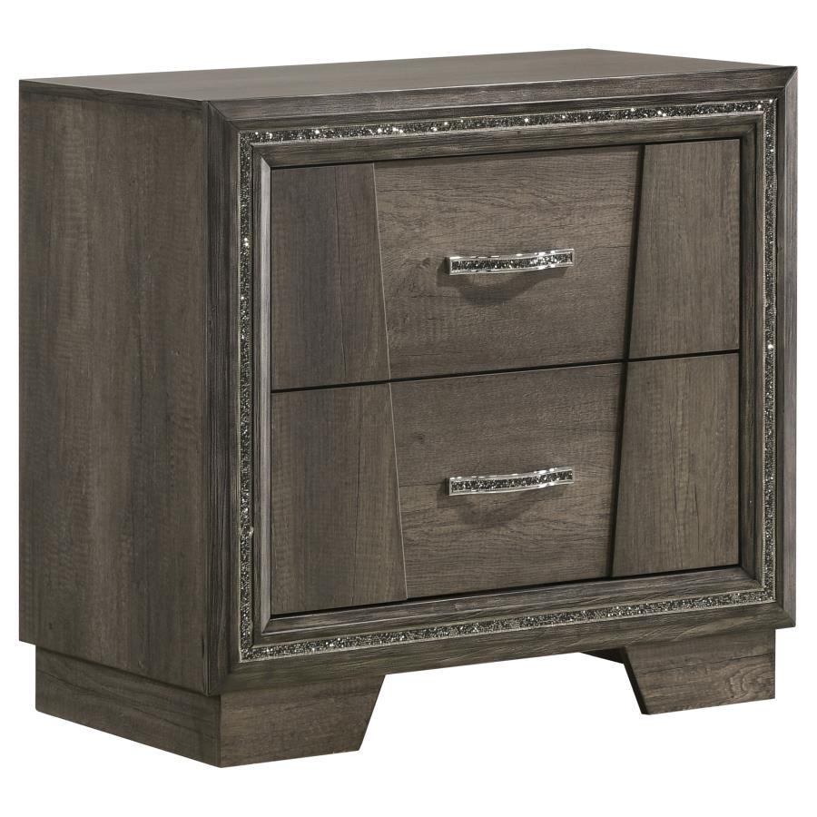 (image for) Janine 2-drawer Nightstand Grey - Click Image to Close