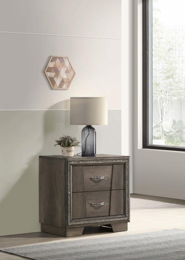 (image for) Janine 2-drawer Nightstand Grey