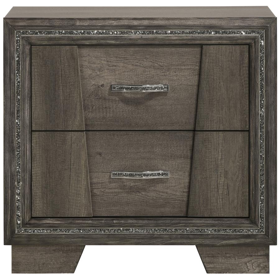 (image for) Janine 2-drawer Nightstand Grey