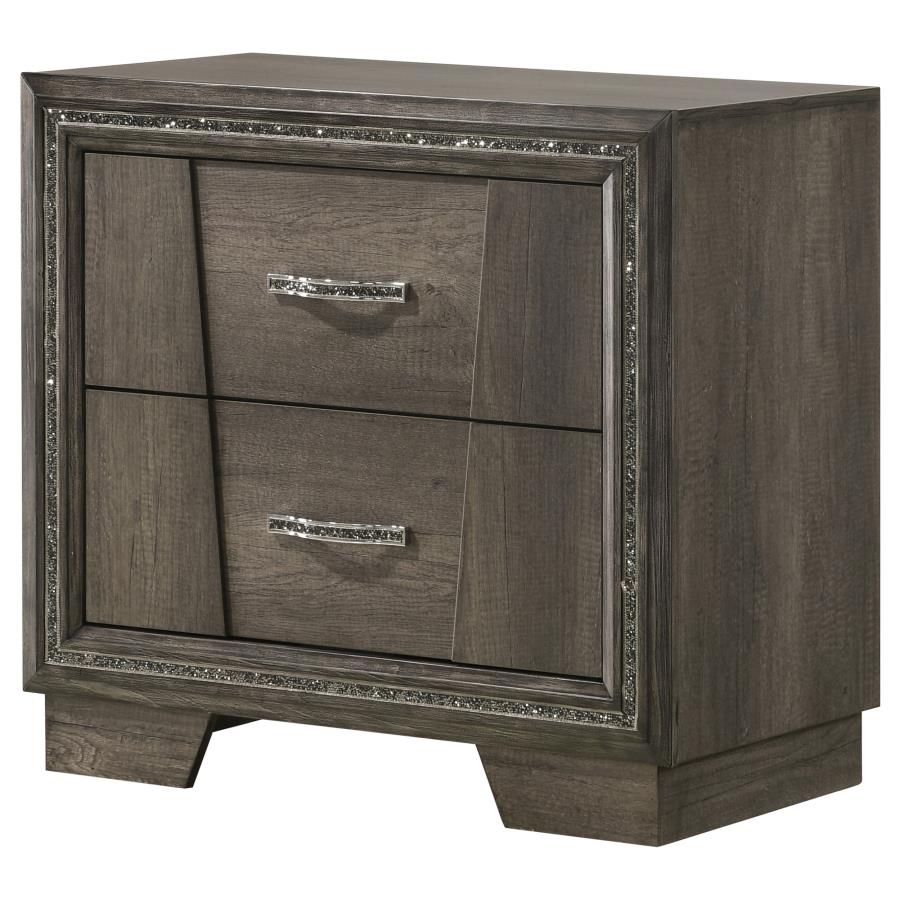 (image for) Janine 2-drawer Nightstand Grey