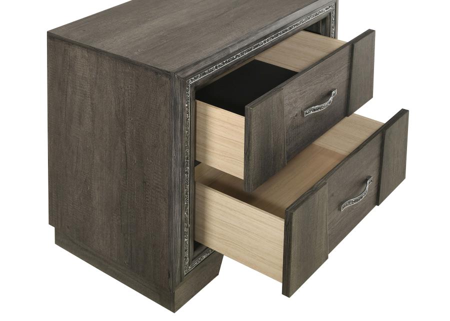 (image for) Janine 2-drawer Nightstand Grey