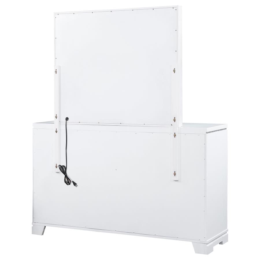 (image for) Eleanor 6-drawer Dresser with Mirror White