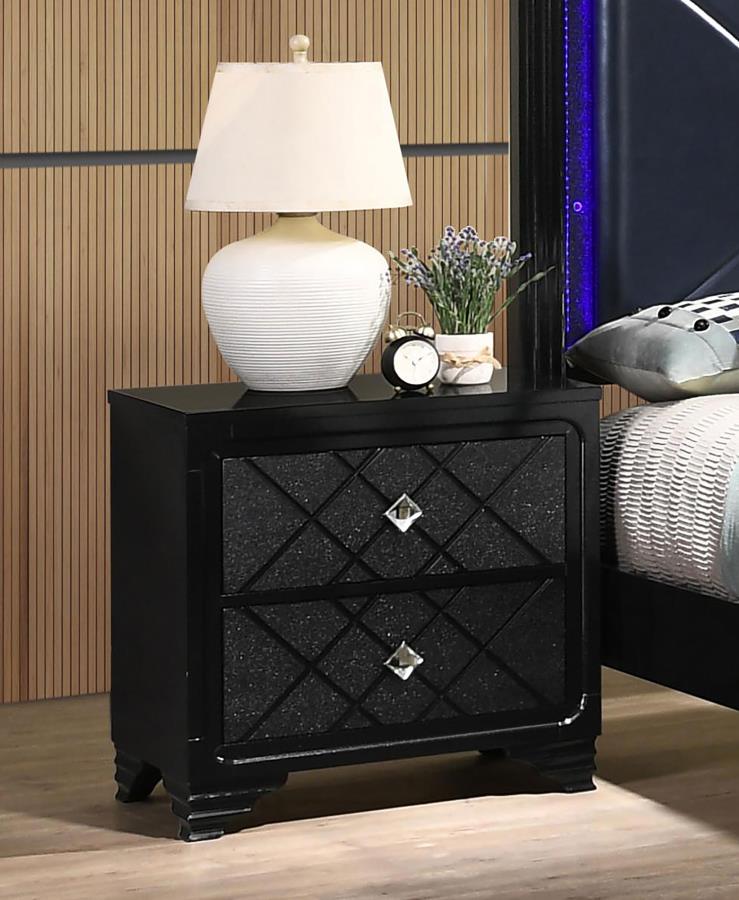 (image for) Penelope 2-drawer Nightstand Midnight Star