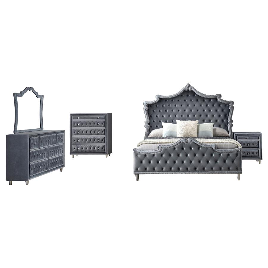 (image for) Antonella 5-piece California King Bedroom Set Grey