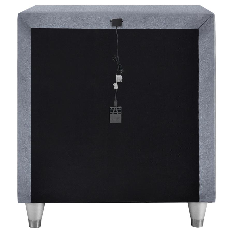 (image for) Antonella Upholstered 3-drawer Nightstand Grey