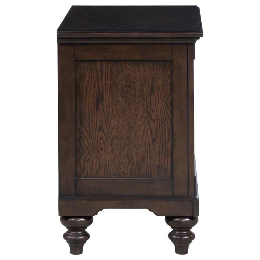 (image for) Andover 1-drawer Nightstand Bedside Table Dark Oak